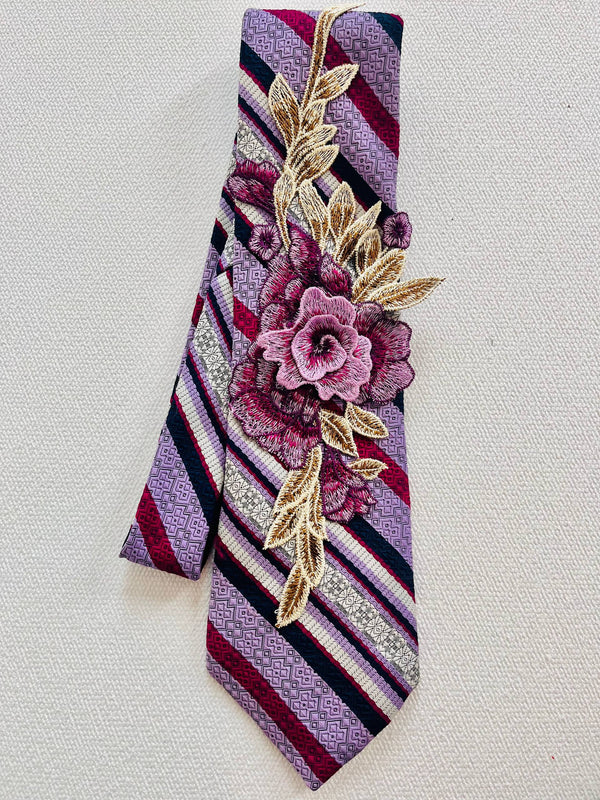 Royal Orchid Stripe Tie