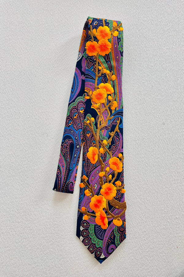 Golden Sunrise Paisley Tie