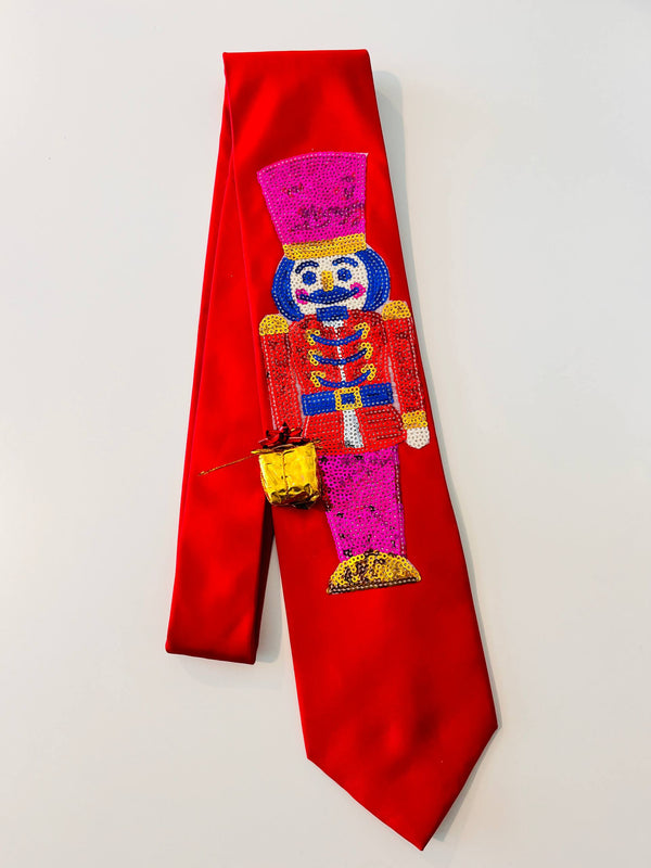 Regal Crimson Nutcracker Tie